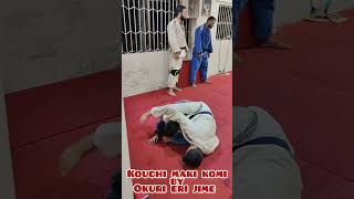 Judo Kouchi maki komi by okuri eri jime judo exercise martialarts fitnessexercise workout [upl. by Scholz]