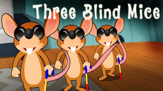 Three Blind Mice English Nursery Rhyme Song for Children with Lyrics  3 Blind Mice [upl. by Tolmann]