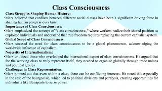 Class Consciousness Marxist Studies [upl. by Hanaj]