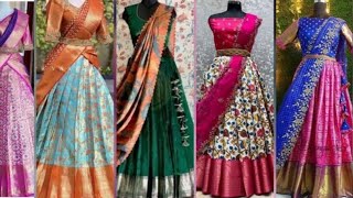 Latest Half Saree Designs 2023Trendy Half Saree designs 2023Trendy ampTraditional Half Saree designs [upl. by Ihcas]