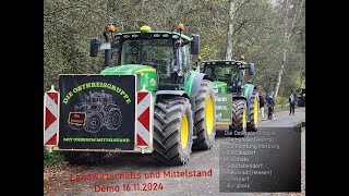 Protestfahrt der Landwirte  Mittelstand 16112024 MarburgBiedenkopf Ostkreis [upl. by Nylrebmik]