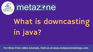 What is downcasting in java [upl. by Eetse214]