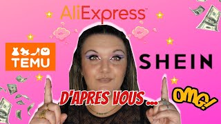 ꕤ☆¦ ALIEXPRESS  SHEIN  TEMU  QUI EST LE MOINS CHER [upl. by Ainessey]