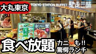 食べ放題！大丸東京の和食ランチビュッフェが凄い！大食いして来ました！【東京駅・馳走三昧】 [upl. by Drofnil]