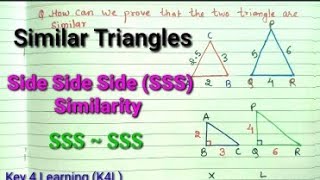 Similarities of triangles  Class 10 maths chapter 6 Similar Triangles  SSS SAS AA Similarities [upl. by Favrot]