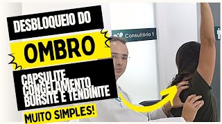 3 exercícios para desbloquear o ombro  excelente para capsulite congelamento bursite e tendinite [upl. by Sommer]