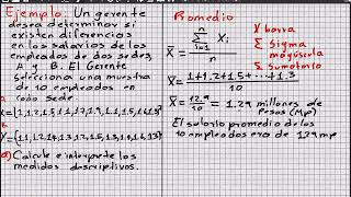 Medidas Descriptivas en Datos Originales [upl. by Yessydo]