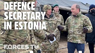 OP CABRIT Defence Secretary Visits British Troops Deployed To Estonia  Forces TV [upl. by Roselyn]