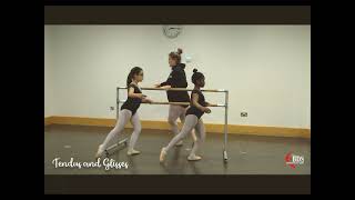 Grade 2 Ballet Exercise  Tendus and Glisses [upl. by Nosreffej]