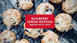 Blueberry lemon muffins bake with kids Jagodowo cytrynowe muffiny [upl. by Lorianna]