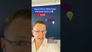 🎥 Going LIVE on TikTok at 1PM amp 6PM SAST TODAY 🚀howtomakemoneyonline workfromhomejobs [upl. by Standice788]