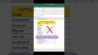 First Word Capitalize In Excel  Excel tips and tricks excel shots [upl. by Dniren]