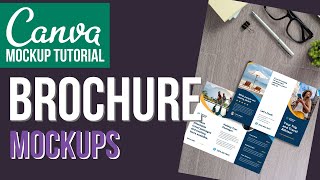 Make Brochure Canva Smartmockups  Canva Mockup Tutorial [upl. by Frentz]