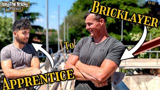 Challenge accepted Can I make him a bricklayer  IzzyTheBricky ep 20  vlog construction [upl. by Nikki]