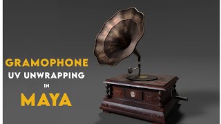 HOW TO UNWRAPP A 3D MODEL IN MAYA  GRAMOPHONE UNWRAPPING [upl. by Romulus701]