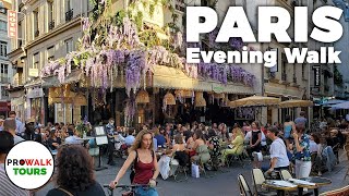 Paris Evening Walk amp Bike Ride  4K 60fps with Captions NEW [upl. by Aseena920]