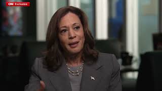 Kamala Harris CNN interview Harris talks about border bill [upl. by Wenn]