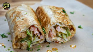 HähnchenWrap  UNGLAUBLICH LECKER SCHNELL UND EINFACH  Rezept [upl. by Steinke]