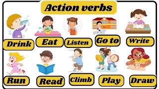 Action verbs in English with sentences  Action Verbs For Beginner Daily English  English Sentences [upl. by Lartnom]