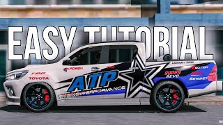 Toyota Hilux Offroad Racing Livery Tutorial  For Beginners  Car Parking Multiplayer [upl. by Asirap147]