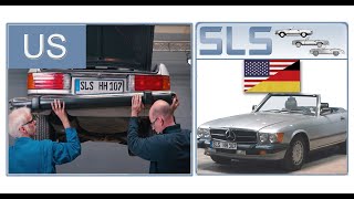 Demontage Mercedes 560 SL R107 US Stoßstange hinten [upl. by Zared]