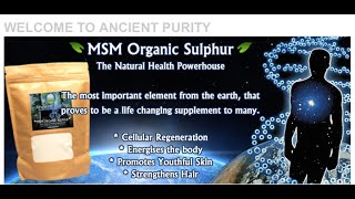 MSM Organic Sulphur Results  Uses Patrick McGean of Sulphur Study [upl. by Starinsky]