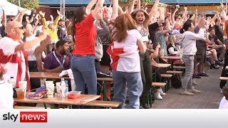 England fans celebrate Euro 2022 final victory [upl. by Easter689]