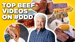 Top 20 MostInsane Beef Videos on DDD with Guy Fieri  Diners DriveIns and Dives  Food Network [upl. by Vaasta254]