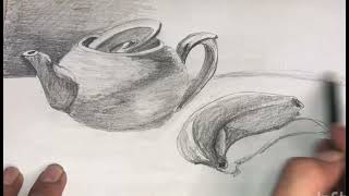 Easy stilllife drawing for beginners [upl. by Aimat]