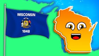 Learn About The Geography Of Wisconsin  50 States Songs For Kids  KLT [upl. by Nwotna]