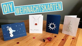 3 DIY Weihnachtskarten basteln  Karten für Weihnachten gestalten [upl. by Zurn]