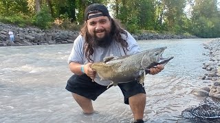 crazy quotnonstopquot king salmon action on the Puyallup river [upl. by Theobald]