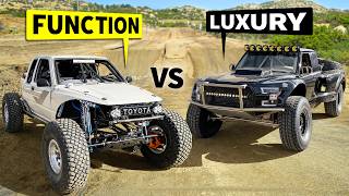 Budget vs Luxury in Dirt Drag Racing LS7swapped Ultra4 Toyota vs Ford Ranger Luxury Prerunner [upl. by Latsyek]