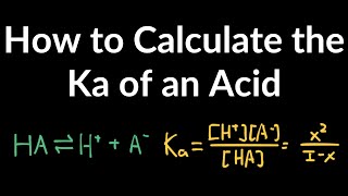 How to Calculate Ka Acid Dissociation Constant of a Weak Acid Shortcut Problems and Examples [upl. by Cinemod]