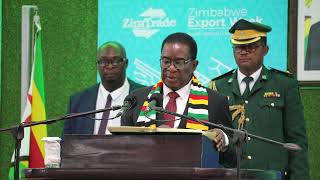 President Mnangagwa officially open the Exporters conference [upl. by Atinram]