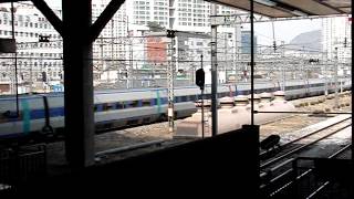 Korail KTX1 train passing Yongsan Station [upl. by Gibby]