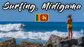 Surfing at MidigamaSriLanka 2020 Surf Board එකෙන් වැඩදාන අපේ කොල්ලෝ [upl. by Petit189]