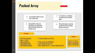 SystemVerilog Packed Array [upl. by Fiske38]