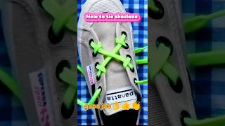 Good idea 😘 How to tie shoelace short shoes shoelaces knot music cover song baby diy [upl. by Einohpets158]