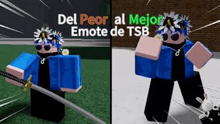 TOP PEORES Y MEJORES EMOTES EN TSB  Los campos de batalla más fuertes [upl. by Hepza939]