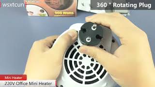 Fan Heater For Home 900w Mini Electric Heater Home Heating Electric Warm Air Fan Office Room Heater [upl. by Usanis]