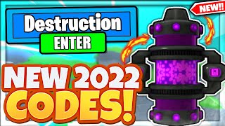 2022 ALL NEW SECRET OP CODES In Roblox Destruction Simulator [upl. by Aticilef]