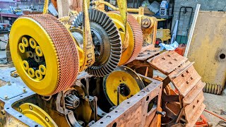 Bevel gear and steering clutch installation in a Caterpillar D47U [upl. by Suitangi976]