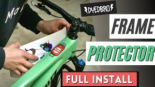 DYEDBRO on Megatower  How to install a MTB Frame Protector [upl. by Yaj90]