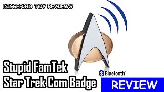 Star Trek The Next Generation Bluetooth Communicator Badge ComBadge Review [upl. by Enelam]