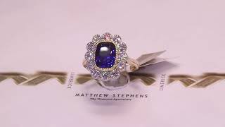 98385  S338ctD094ct  Cushion Sapphire with Round Brilliant Diamond Halo  18ct Yellow Gold [upl. by Edyaj]