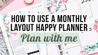 How to Use a Monthly Layout Happy Planner Tips amp Plan With Me  Decorative  Functional [upl. by Ire788]