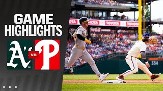 As vs Phillies Game Highlights 71324  MLB Highlights [upl. by Ecertal]