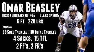 Omar Beasley ILB Highlights Class of 2015 [upl. by Aihsyt48]