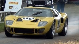 Ford GT40 MK1 BURNOUT Accelerations Revs  LOUD SOUND [upl. by Akilaz131]